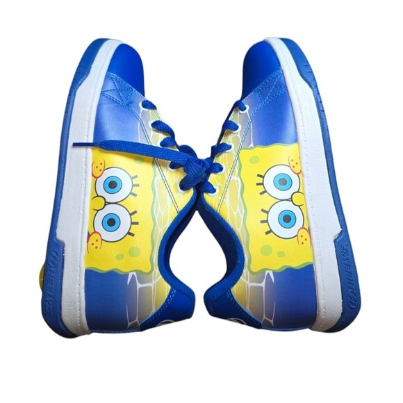 Heelys Split Spongebob Squarepants Blue & Yellow Roller Heeled Sneakers Size Y5 - Picture 6 of 12